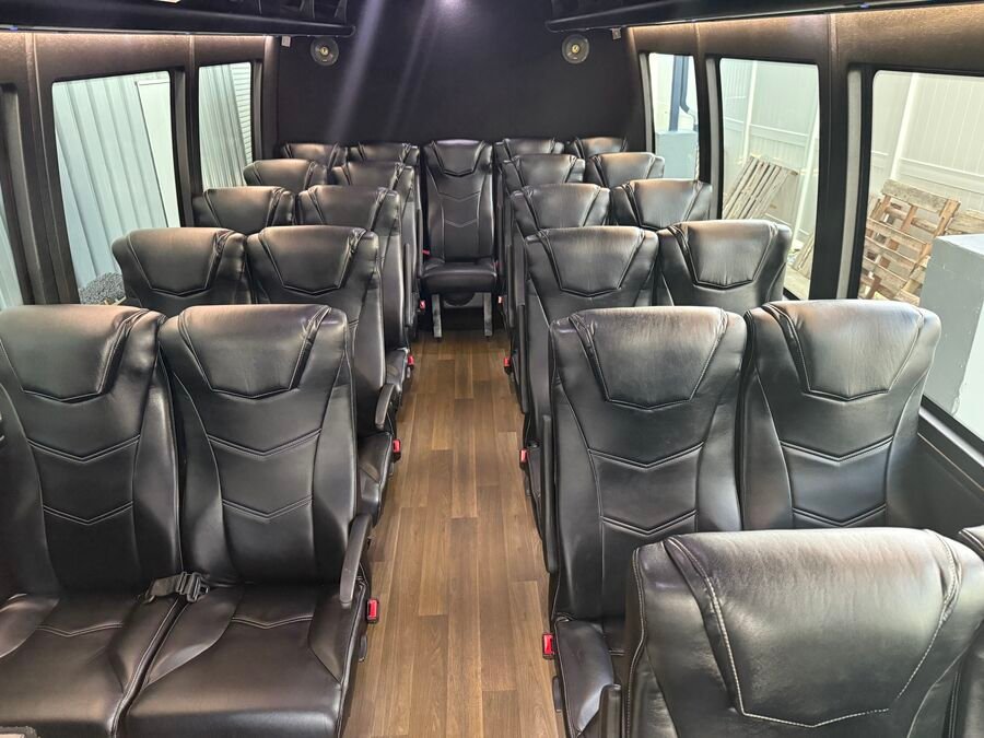 24 passenger shuttle bus for group concert transportation